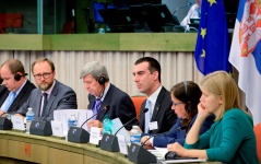 14 September 2017  Co-chairs of the sixth meeting of the European Union-Serbia Stabilisation and Association Parliamentary Committee (photo: © European Union 2017) 